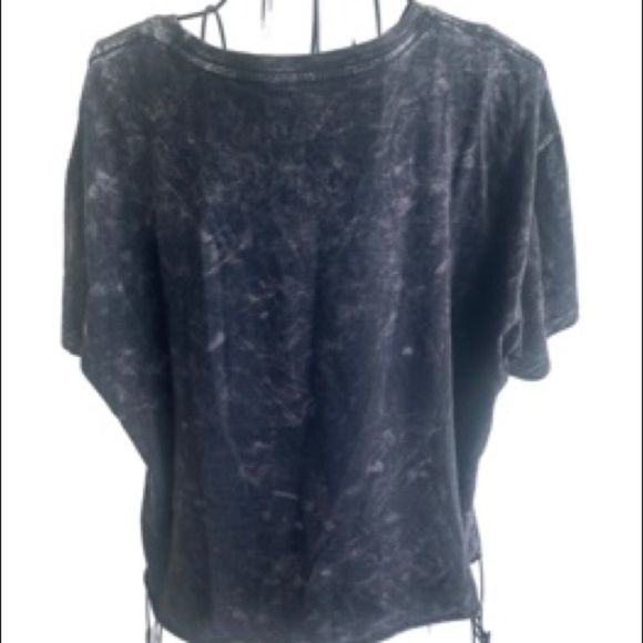 Rolling Stones Official Women's Short Sleeve Cutoff Distressed Crop Top XL - Picture 4 of 7